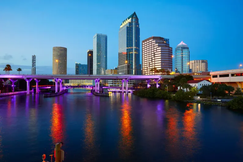 Tampa Skyline by the River